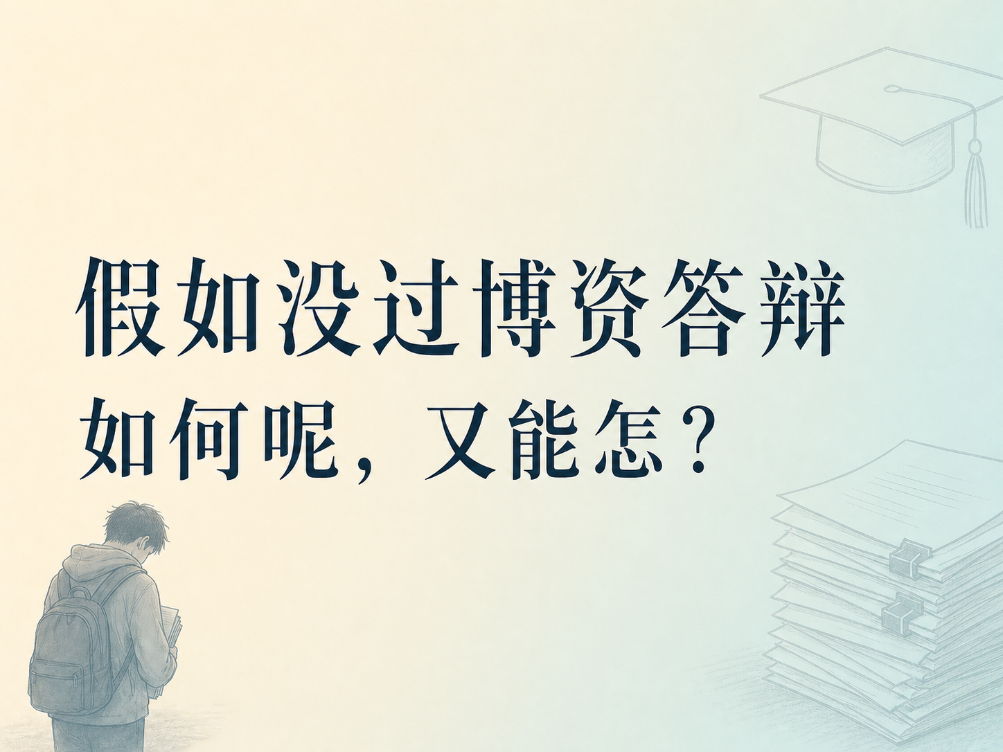 一些写在参加博士资格答辩前的话
